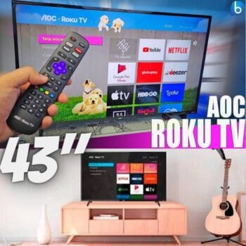AOC 43S5135/78G - Smart TV LED 43" Full HD, Design sem bordas, Wifi, Conversor Digital, USB, HDMI
