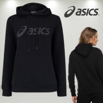 Blusa de Moletom Feminina ASICS com Capuz Canguru e Fleece