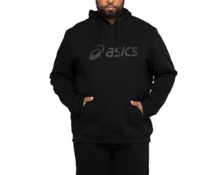 Blusa de Moletom Masculina ASICS com Capuz Canguru Fechado Fleece