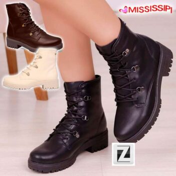 Bota Coturno Cano Curto Mississipi Tratorada Feminina