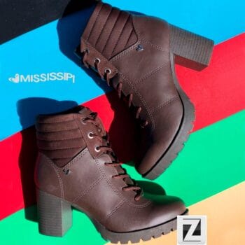 Bota Coturno Mississipi Salto Bloco Médio Feminina