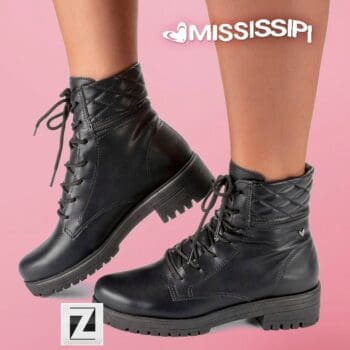 Bota Coturno Mississipi Tratorada Feminina (preto) - (34 ao 39)