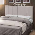 Cabeceira Cama de Casal Ofertamo Queen 1,60m - Bege Claro