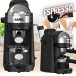 Cafeteira Espresso Arno Mini Espresso Compacta 1000W com acabamento Inox, bico vaporizador para leite e 4 bar de pressão CMME 127v