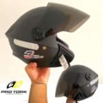 Capacete New Liberty Three Elite 58 Matte Black Viseira Fume