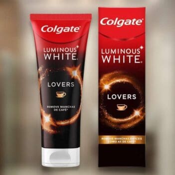 Colgate Creme Dental Clareador Luminous White Lovers Manchas De Café 70G