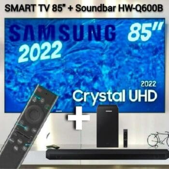 Combo Custo Benefício 85 - Smart TV 85" Crystal UHD 4K BU8000 + Soundbar HW-Q600B