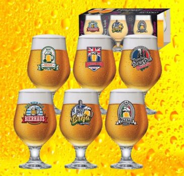 Conjunto De Tacas Para Cerveja Ruvolo Beer Master 380 Ml 6 Pecas