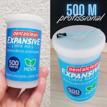 Fio dental profissional com 500 M Dentalclean - Com tecnologia Expansive que expande entre os dentes, Dentalclean