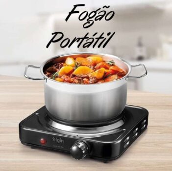 Fogão portátil de mesa Elgin - 1 boca – 1000W – 220V
