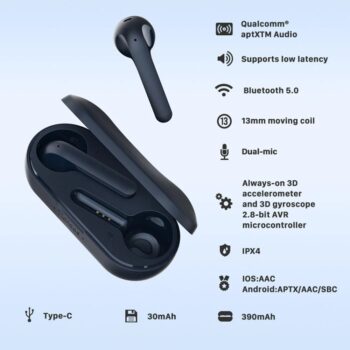 Fones de ouvido sem fio Ticpods 2 pro plus