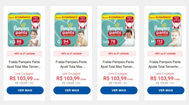 Fralda Pampers Pants Ajust Total Max