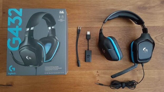 Headset Gamer Logitech G432 71 Dolby Surround Para Pc Playstation Xbox E Nintendo Switch Preto Azul 981 000769