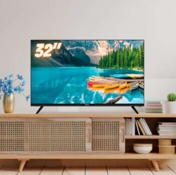 HQ Smart TV LED 32" HD Conversor Digital Externo 3 HDMI 2 USB WI-FI Android 11 Design Slim