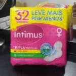 Intimus Absorvente Externo, Tripla Proteção Seca com Abas, 32 unidades