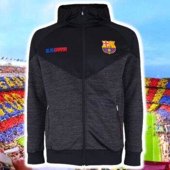 Jaqueta do Barcelona Masculina com Capuz Jogador