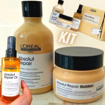 Kit Absolut Repair - Shampoo 300ml + Máscara de tratamento 250g + Absolut Repair Óleo 10 em 1-90ml | L’Oréal Professionnel