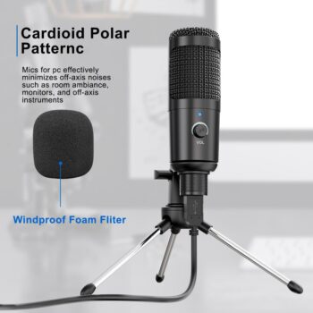Microfone condensador Usb Langsdom