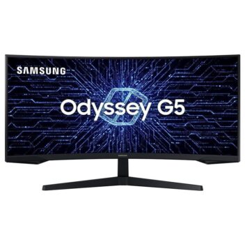 Monitor Gamer Curvo Samsung Odyssey G5 34" WQHD, Ultrawide, 165Hz, 1ms, HDMI e DP, Freesync Premium, Preto - LC34G55TWWLMZD