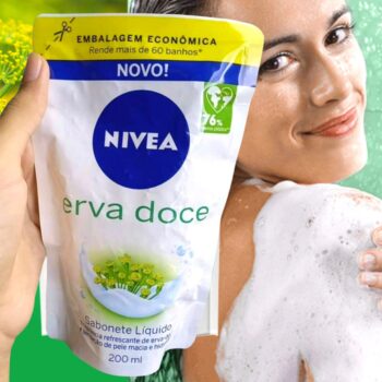 NIVEA Sabonete Líquido Refil Erva Doce 200ml - Fragrância refrescante de erva-doce, sensação de pele macia e hidratada