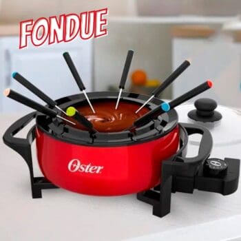 Panela Elétrica para Fondue Red Oster 2 em 1