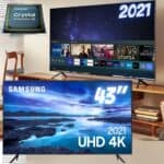 Smart TV 43” UHD Crystal 4K Samsung 43AU7700 Wi-Fi Bluetooth HDR Alexa Built in 3 HDMI 1 USB