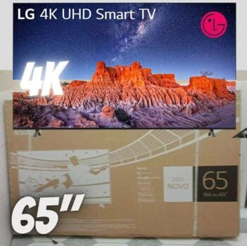 Smart TV LG 65 LED 4K Wi-Fi Bluetooth HDR Thinq AI Google Assis. Alexa built-in Airplay e HomeKit- 65UQ801C0SB.BWZ
