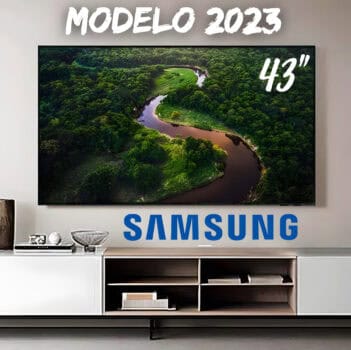 Smart TV Samsung 43" Crystal UHD 4K 43CU8000 2023 Design AirSlim Painel Dynamic Crystal Color Tela
