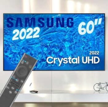 Smart TV Samsung Crystal UHD 4K BU8000 60" Polegadas com Tela sem Limites, Alexa Built In e Wi-Fi