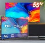 Smart TV TCL 55" LED 4K HDR 55P635 Wi-Fi Google Comando de Voz