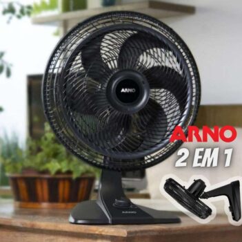 Ventilador Arno 2 Em 1 Turbo Force Preto Vf42 – 127 Volts