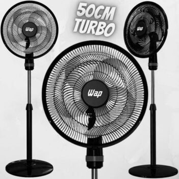 Ventilador de Coluna de pé WAP Rajada Turbo W130 Preto 50CM 127V