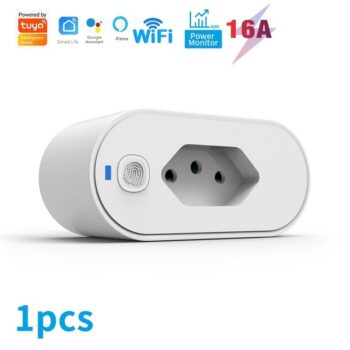 Adaptador Tuya WiFi 16A controle Smart Life App, Alexa e Google Home