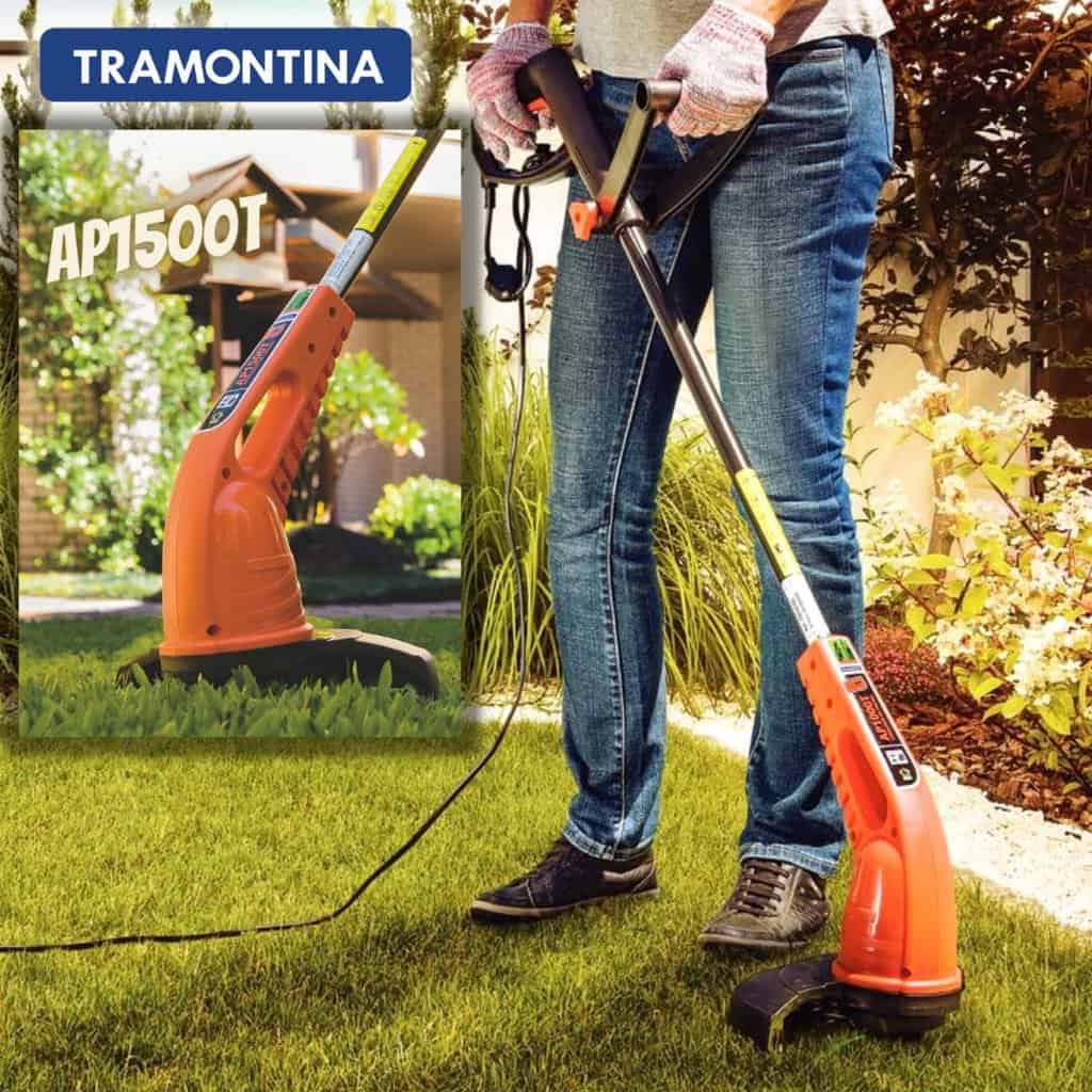 Aparador de Grama Tramontina AP1500T 1500W - Elétrico com Fio de Nylon Corte de 28cm