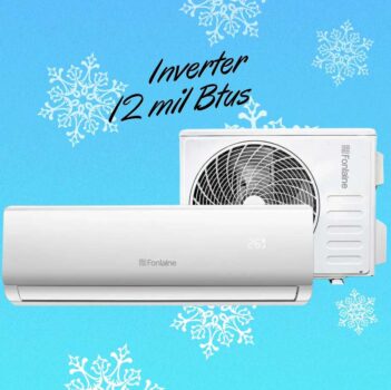 Ar Condicionado Split Hi Wall Inverter Fontaine Plus 12000 BTU/h Frio FIN12F2R4CON02 220 Volts