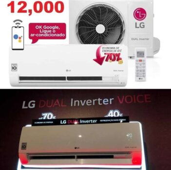 Ar Condicionado Split LG 12000 BTUs Dual Inverter Voice Frio 220V S4-Q12JA315