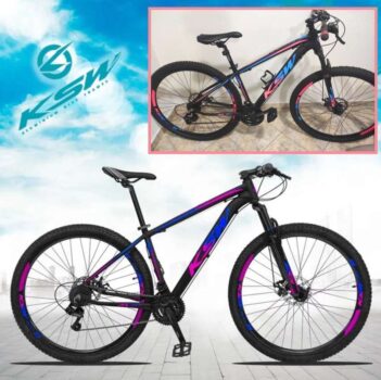 Bicicleta 29 KSW XLT 21 Marchas Freio a Disco Quadro Alumínio MTB