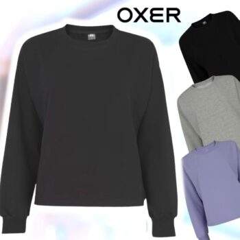 Blusa de Moletom Feminina Oxer com Recorte Texturizado na Lateral