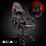 Cadeira Gamer TGT Nova Heron TC, Preta e Vermelha, TGT-HRTC-BR01