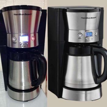 Cafeteira Térmica Programável, 30 Xícaras, Preta/Prata, 110v, Hamilton Beach