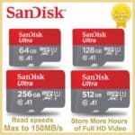 Cartão Micro SD Sandisk Ultra 64GB