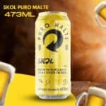 Cerveja Skol Puro Malte, Lata, Skol, 473ml