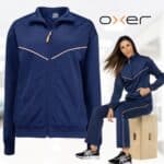 Conjunto de Agasalho Feminino Oxer com Bolso Politrico Recortes