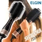 Escova Secadora Agile Hair Tourmaline íon Elgin 1200W 4 em 1 Bivolt -Seca, Alisa, Modela e dá volume