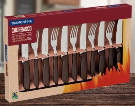 Faqueiro Para Churrasco Inox Tramontina Jumbo 12 Peças