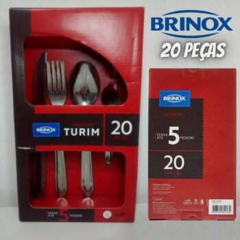 Faqueiro Turim 20 Pcs Compacto Brinox Brinox Aço Inox No Voltagev