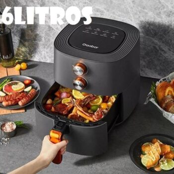 Fritadeira Air Fryer Sem Óleo Gaabor 6L, 1500W, 127V, Grafite - M6A