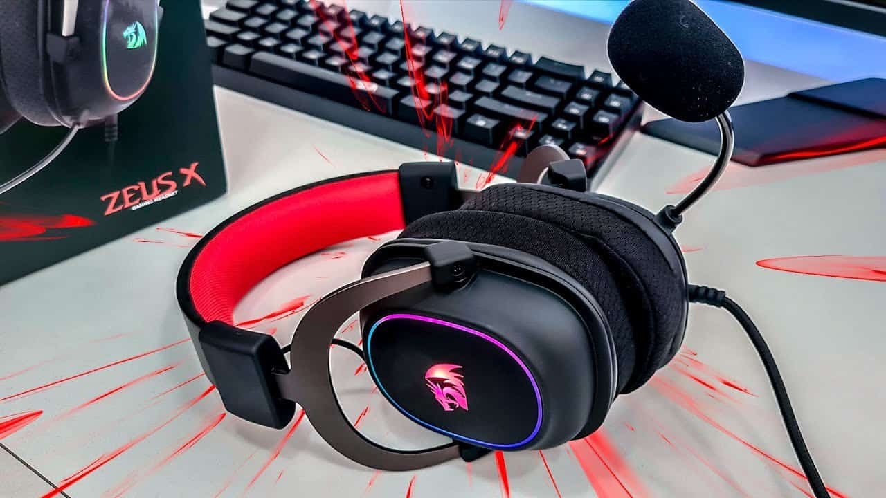 Headset Gamer Redragon Zeus X, Chroma Mk.II, RGB, Surround 7.1, USB, Drivers 53MM, Preto/Vermelho - H510-RGB