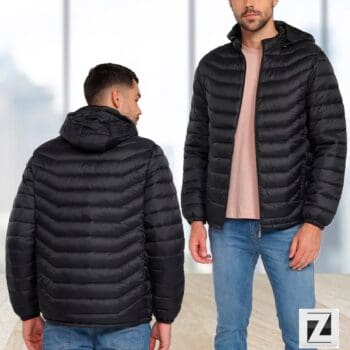 Jaqueta Puffer Daytan Forrada Capuz Removível Masculina