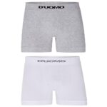 Kit Cueca Boxer D'uomo Sem Costura 2 Peças - Branco/Mescla
